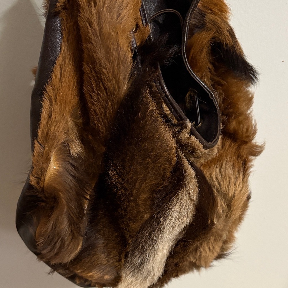 FENDI vintage calf hair hobo drawstring bag - Picture 5 of 17